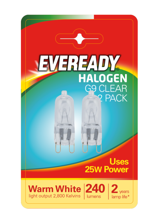 Eveready G9 Capsule 25W Clear Blister x 2 S815