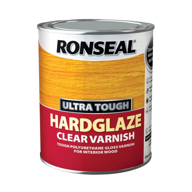 Ronseal Hardglaze Interior Clear Varnish Satin 750ml