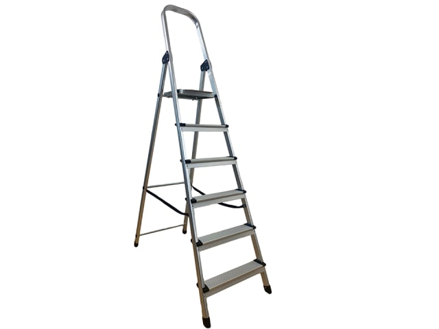 Fortress Aluminium Step Ladder 6 Step TJI0004