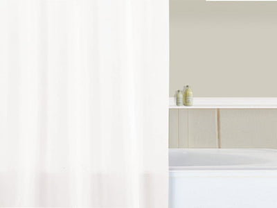 Home Label Shower Curtain Plain White 95010