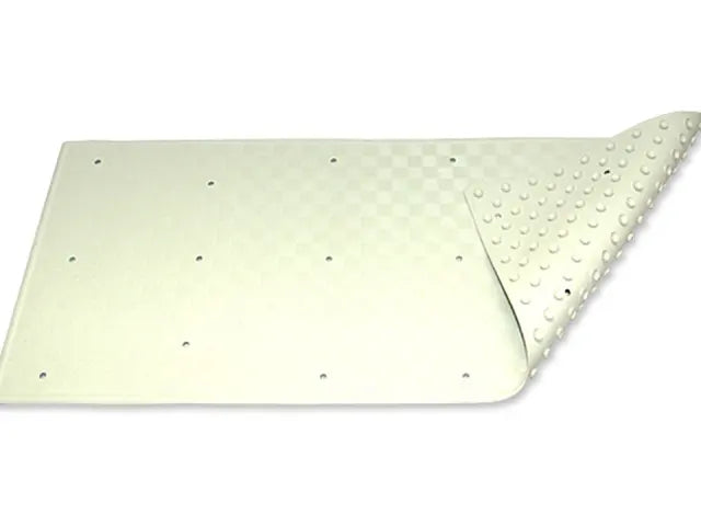 Home Label Rubber Bath Mat White Large 95041