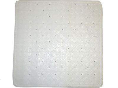 Home Label Rubber Shower Mat White 95058