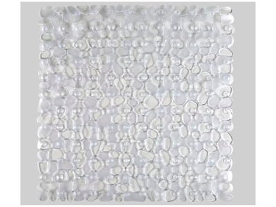 Home Label Pebbles Shower Mat Clear 95379