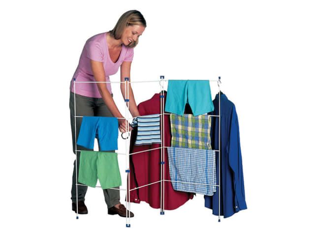 Home Label Clothes Horse 3 Fold 20in