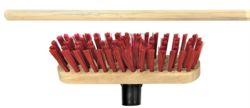 Red PVC Deck Scrubbing Brush 225mm + Handle VR18HHL