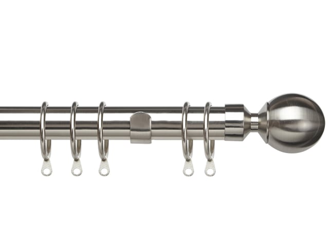 Pristine Ball Pole Set 120-210cm Satin Silver 720077