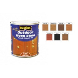 Rustins Quick Dry Exterior Woodstain Satin Walnut 250ml