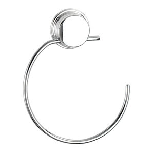 Croydex Stick'n'Lock Plus Chrome Towel Ring 25mm