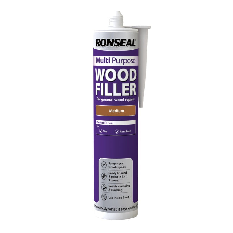 Ronseal Multipurpose Wood Filler Cartridge Medium 310ml