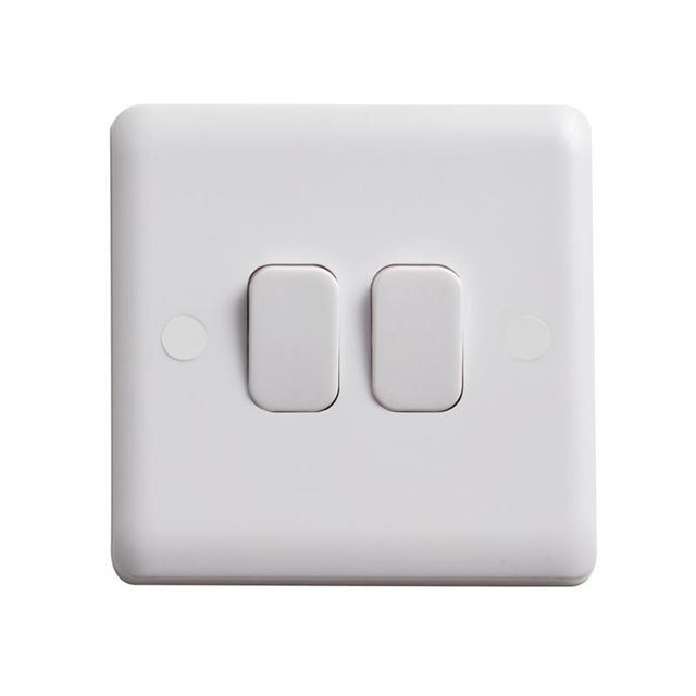 Byron Light Switch 2-Gang 2-Way DETVC1204