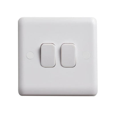 Byron Light Switch 2-Gang 2-Way DETVC1204