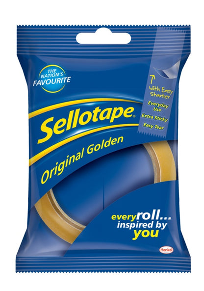 Sellotape Original Golden Tape 24mm x 50m