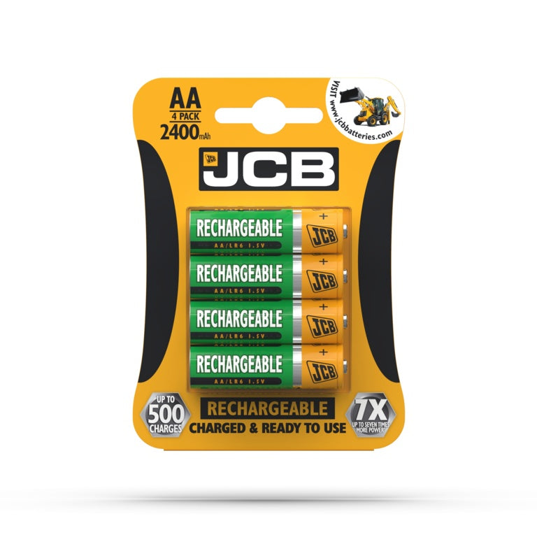 JCB Rechargeable Battery AA 2600mAh Pack 4