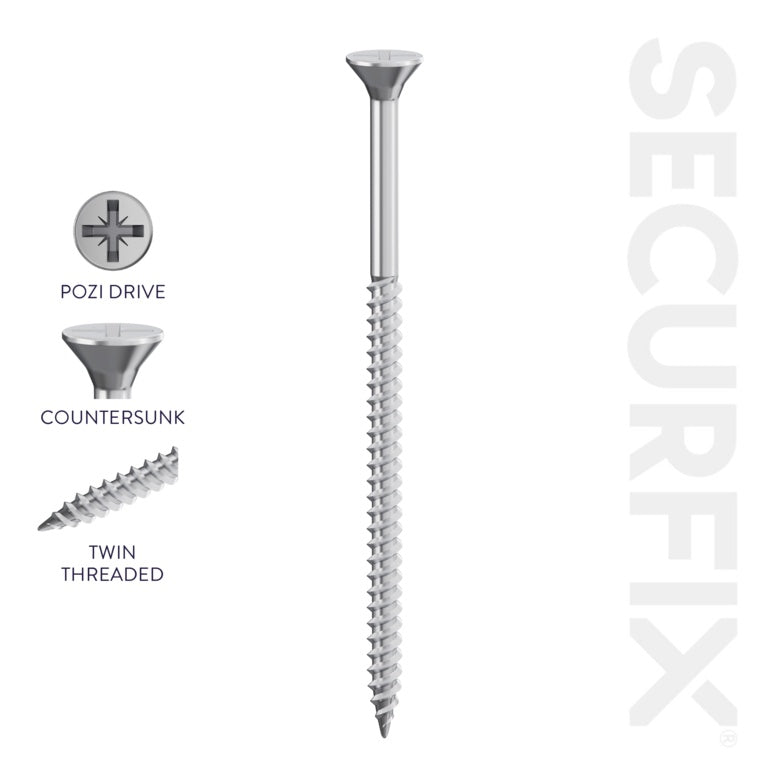Securfix Twin Thread Screws 10 x 2" Pack of 200