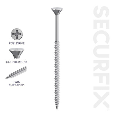 Securfix Twin Thread Screws 10 x 2" Pack of 200
