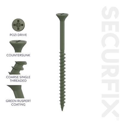 Forgefix Decking Screw Pozi ST Green 4.5 x 60mm Box 200