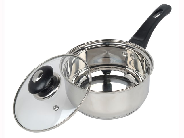 Saucepan + Glass Lid Stainless Steel 18cm HHSS2518
