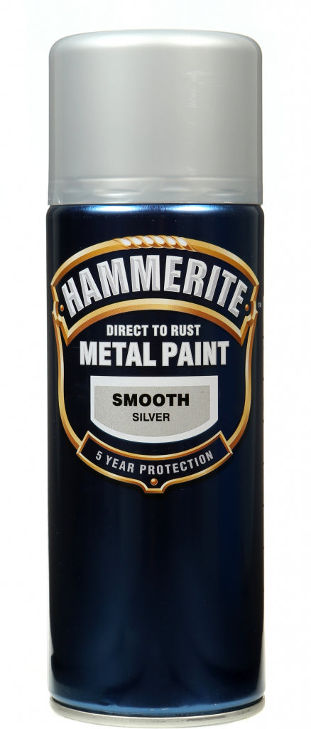 Hammerite Smooth Finish Aerosol Silver 400ml