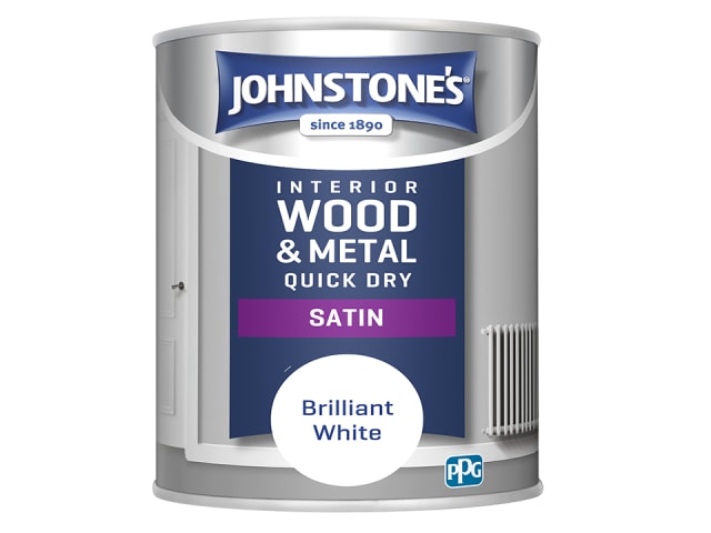 Johnstone's One Coat Quick Dry Satin 750ml Brilliant White
