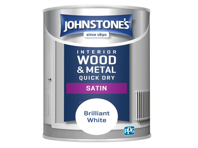 Johnstone's One Coat Quick Dry Satin 750ml Brilliant White
