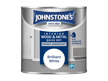 Johnstone's Quick Dry Primer Undercoat Brilliant White 250ml