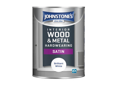 Johnstone's Hard Wearing Satin Brilliant White 1.25L
