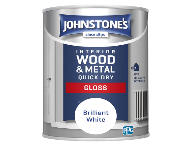 Johnstone's Quick Dry Gloss Brilliant White 750ml