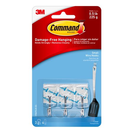 3M Command Small Plastic Wire Hooks 1.62in 1 Pack