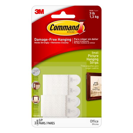 3M Command Small Picture Hanging Strips 1.8 lb White