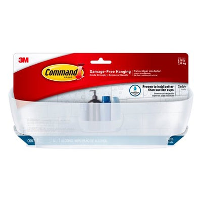 Command Shower Caddy 6.5lbs Water-Resistant Frosted