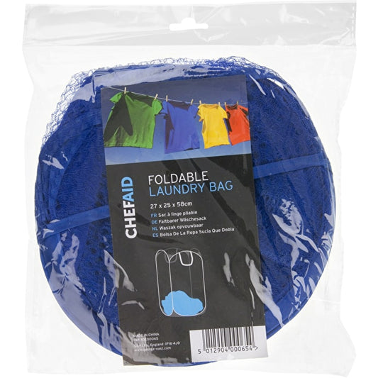 Chef Aid Foldable Laundry Bag, Blue