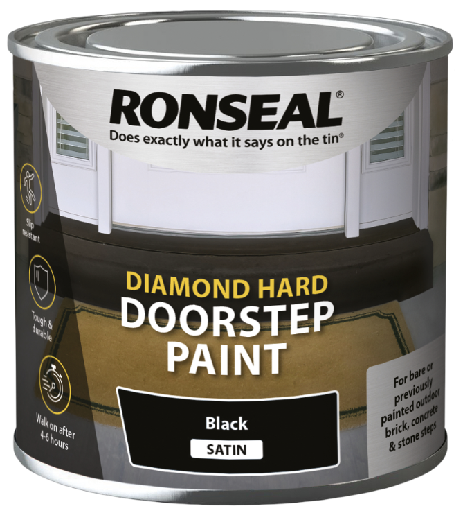 Ronseal Diamond Hard Doorstep Paint Black 250ml