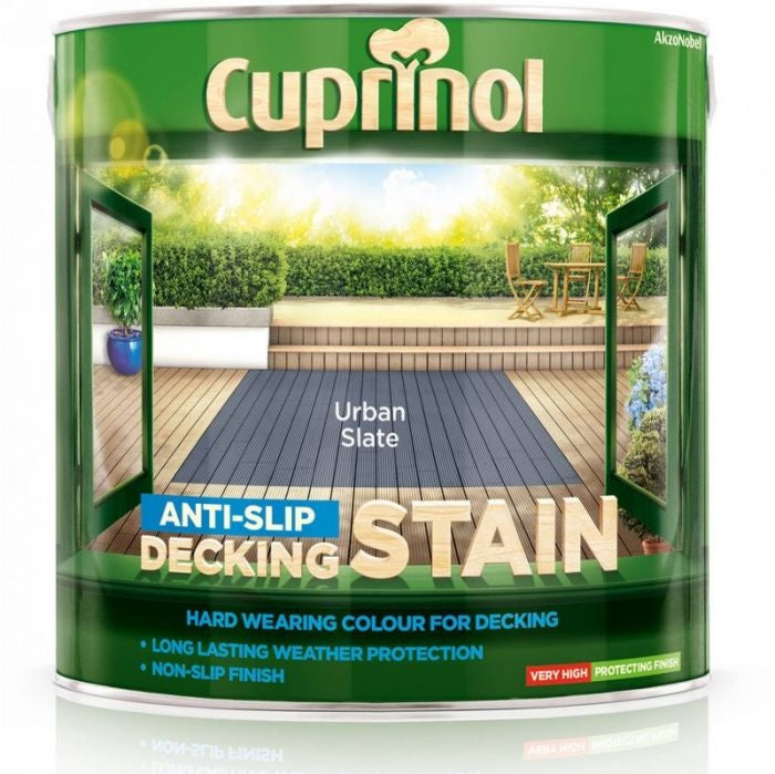 Cuprinol Anti-Slip Decking Stain Urban Slate 2.5L