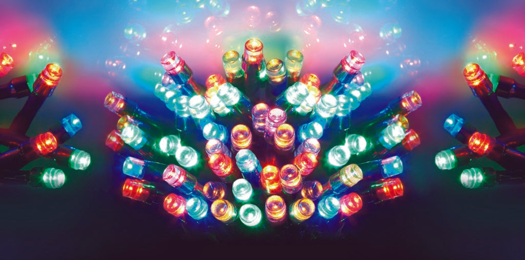 Premier Decorations Battery LED Lights x 100 Multi-Coloured LV112383M