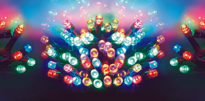 Premier Decorations Battery LED Lights x 100 Multi-Coloured LV112383M
