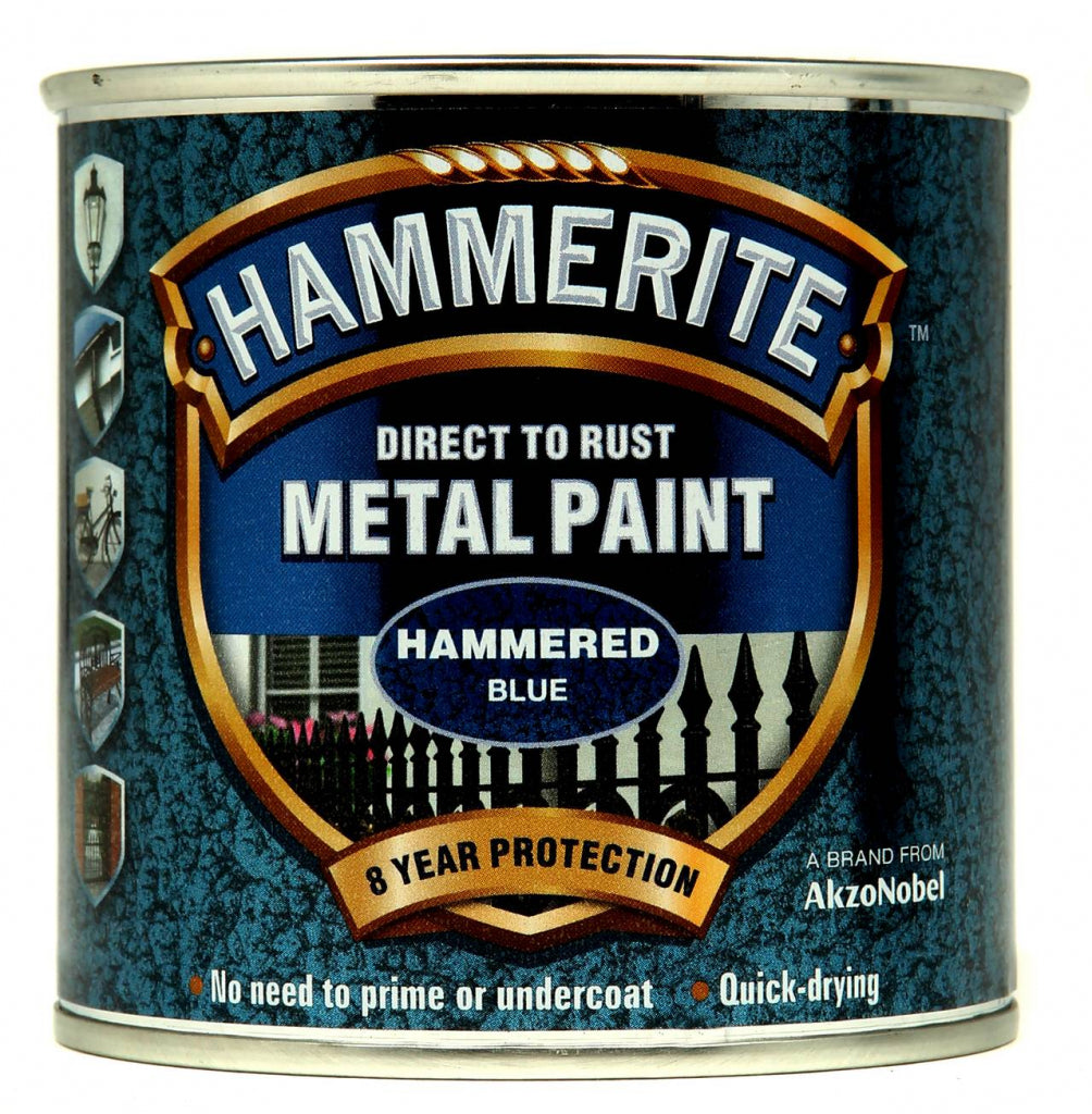 Hammerite Direct To Metal Hammered Blue 250ml