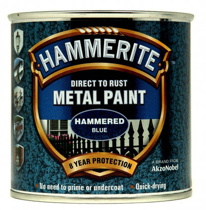 Hammerite Direct To Metal Hammered Blue 250ml