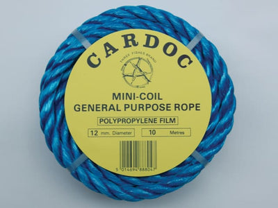 Kent & Co Polypropylene Mini Coil Rope Blue 12mm x 10m