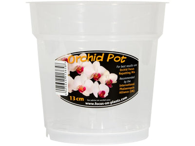 Growth Technology Orchid Pot Clear 13cm POCL13M