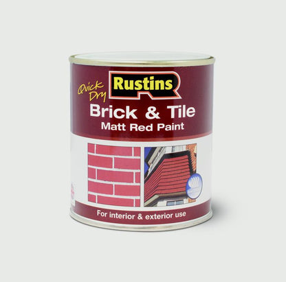 Rustins Brick & Tile Paint Matt Red 500ml
