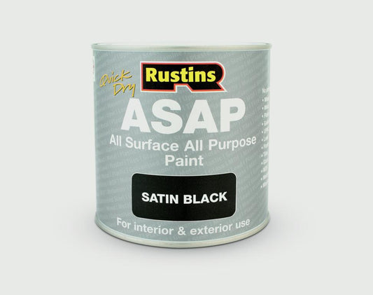 Rustins ASAP All Surface Paint Black 250ml