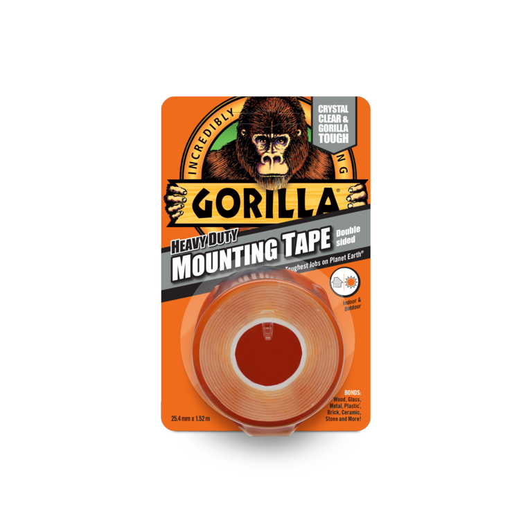 Gorilla Heavy Duty Mounting Tape Clear 25mm x 1.5m