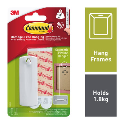 Command Sawtooth Picture Hanger 17040 1 Hanger 2 Strips