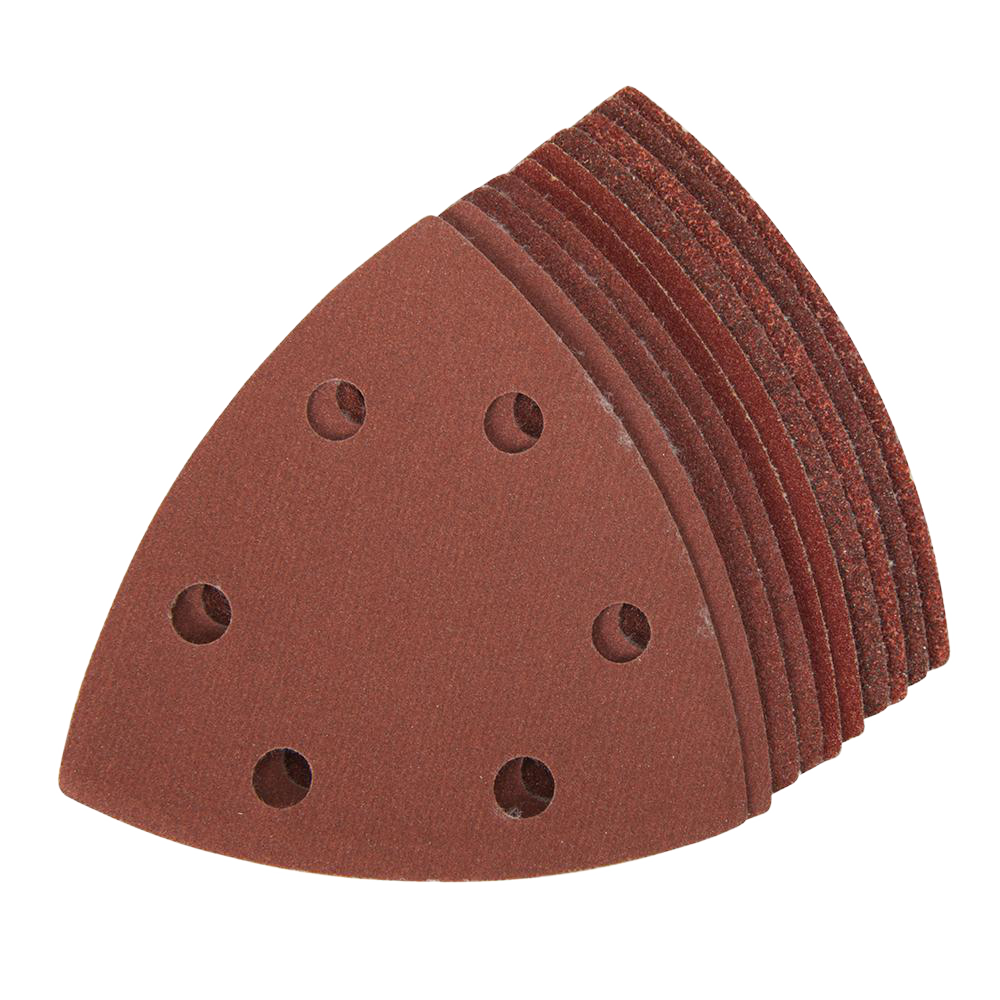 Silverline Hook & Loop Triangle Sheets 90mm 10pce