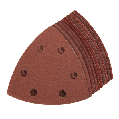 Silverline Hook & Loop Triangle Sheets 90mm 10pce