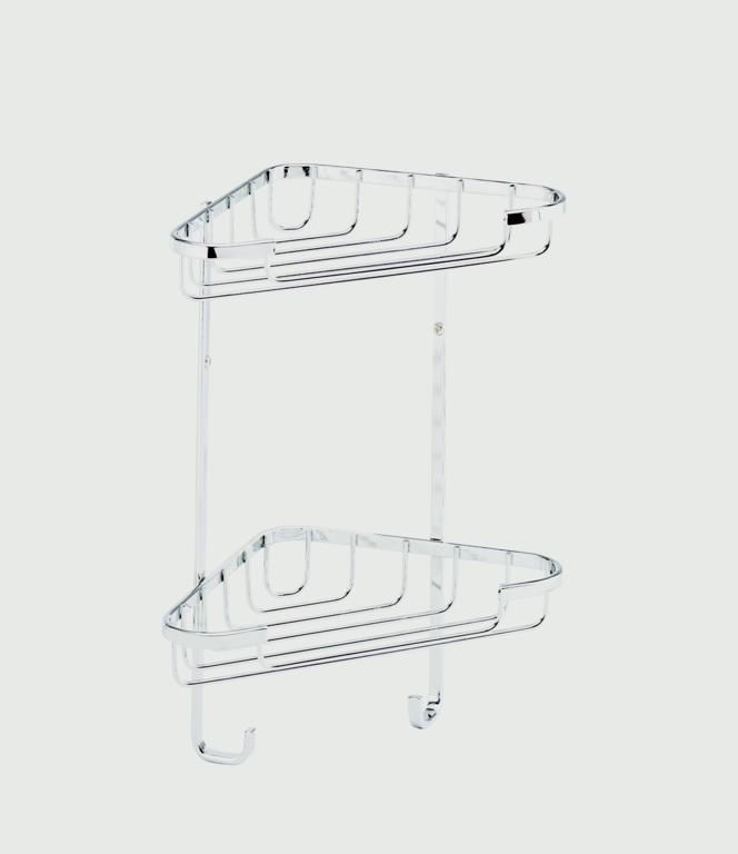 Croydex Rust Free Corner Basket 2 Tier Small QM260841