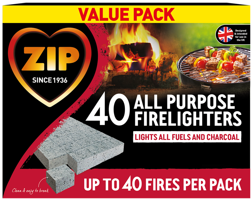 Zip Value Block Firelighters Pack 40 SB093044