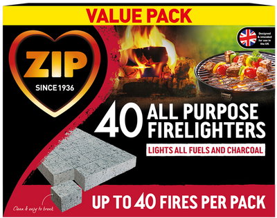 Zip Value Block Firelighters Pack 40 SB093044