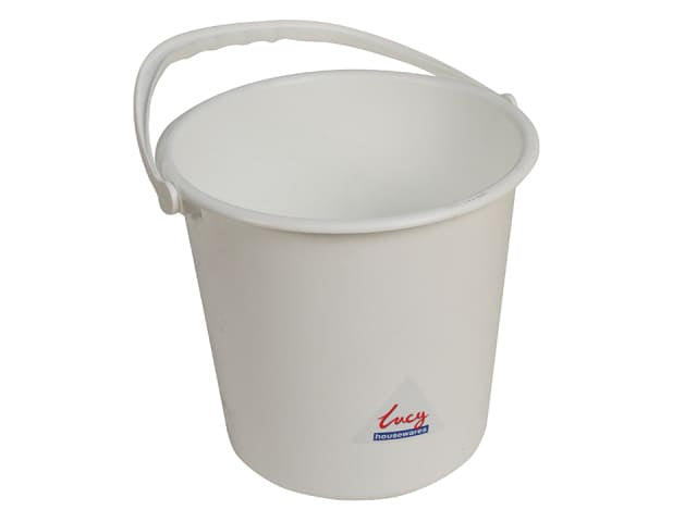 Lucy White Plastic Bucket 9L L1414202