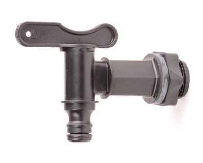 ALM Water Butt Tap 3/4in Black Plastic